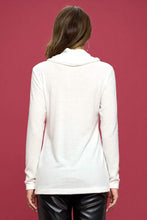 Ivory Extra Soft Brushed Knit Turtleneck Tunic Top