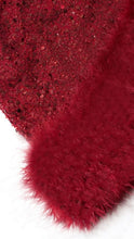 Sleeveless Sequin Sheath Faux Fur Hem Party Dress