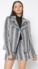 Brushed Faux Wool Striped Blazer
