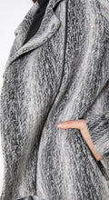 Brushed Faux Wool Striped Blazer