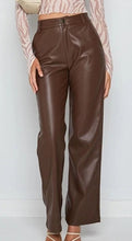 High Waist Street Faux Leather Pants