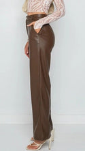 High Waist Street Faux Leather Pants