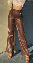 High Waist Street Faux Leather Pants