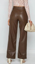 High Waist Street Faux Leather Pants