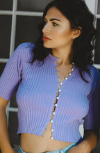 Pearl Button Down Knit Tops