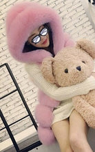 Hooded Faux Fox Fur Vest Coat