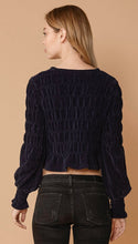 Midnight Midriff Cut Peplum Sweater