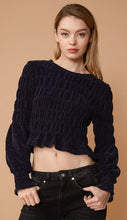 Midnight Midriff Cut Peplum Sweater