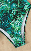 Jungle Print Hollow Out One Piece Bathing Suit