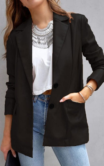 Elegant Lapel Blazer Jacket