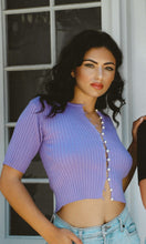 Pearl Button Down Knit Tops