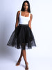 Tulle Tutu Midi Ballet Skirt Black