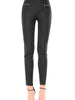 Trendy Black Leggings with Zippers