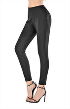 Trendy Black Leggings with Back Pockets