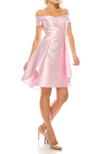 Light Pink Off-the-Shoulder A-Line Party Dress